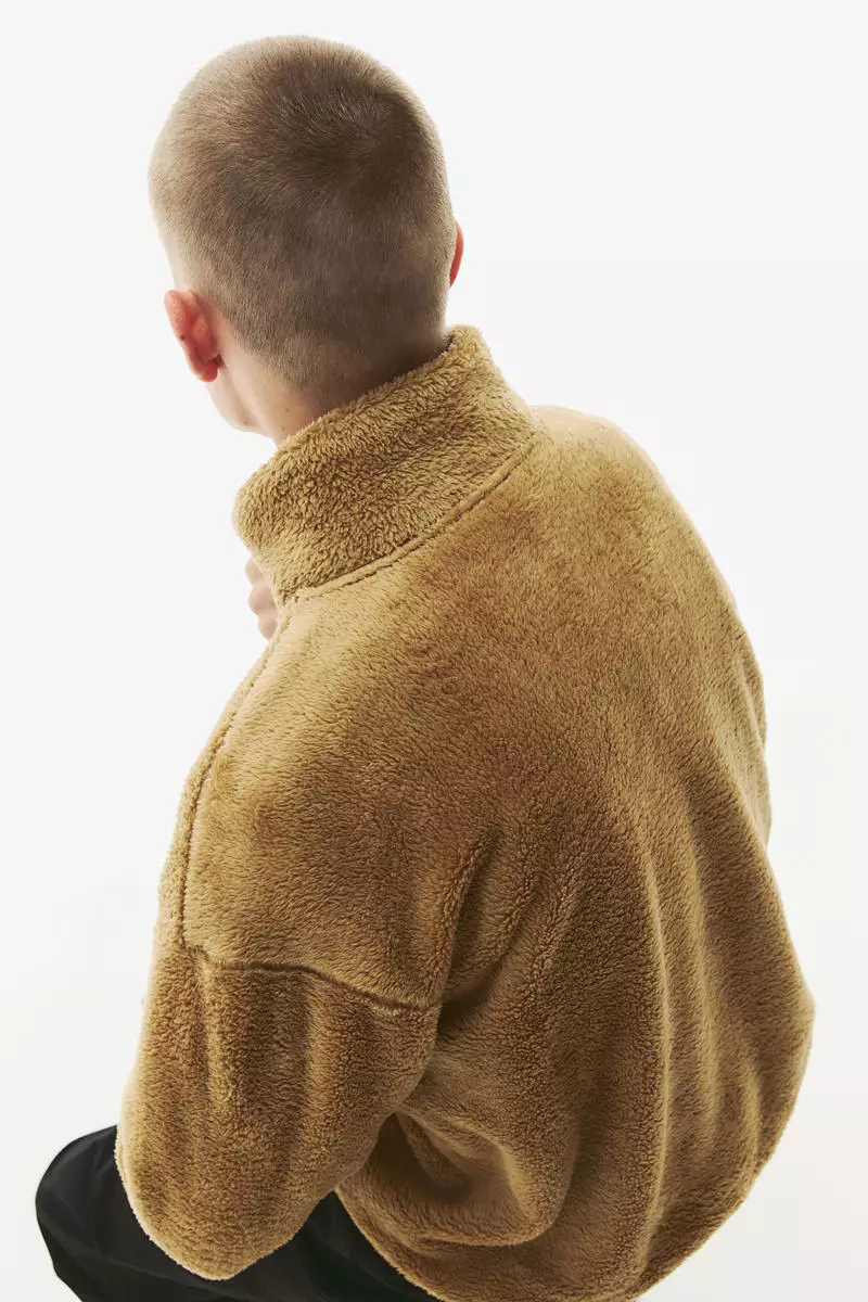 Loose Fit Zip-through teddy top