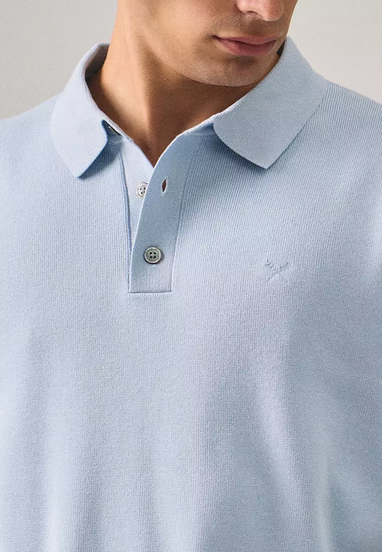 Regular Fit Premium Polo Shirt In Flat Knit