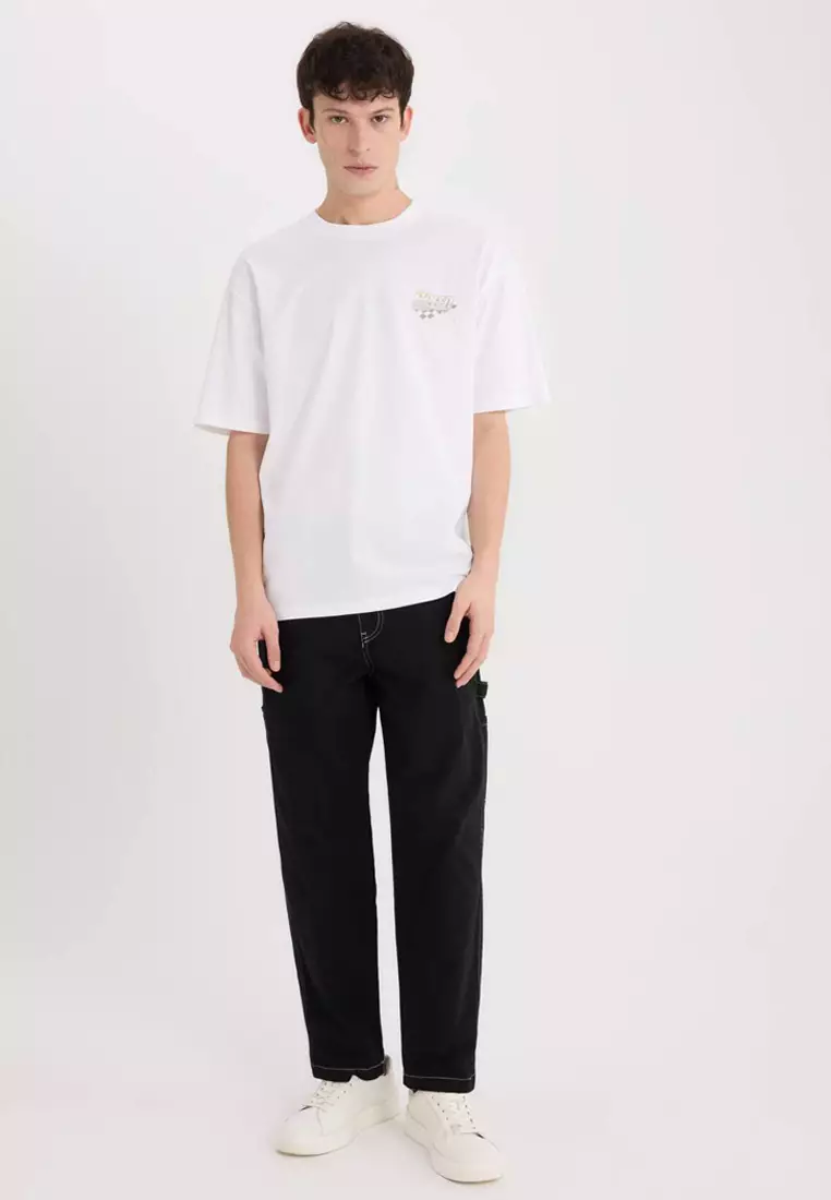 Hot Wheels Boxy Fit Crew Neck Back Printed Short Sleeve T-Shirt