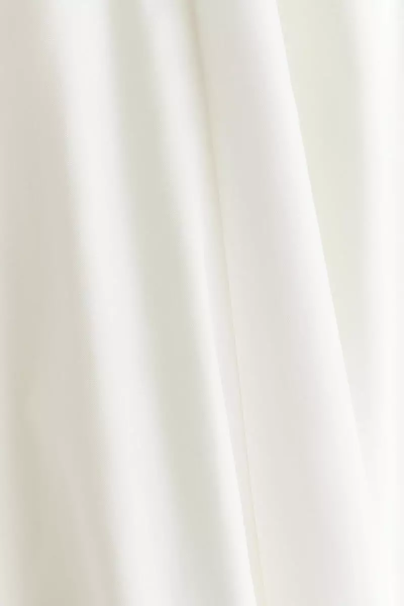Flared-skirt poplin dress
