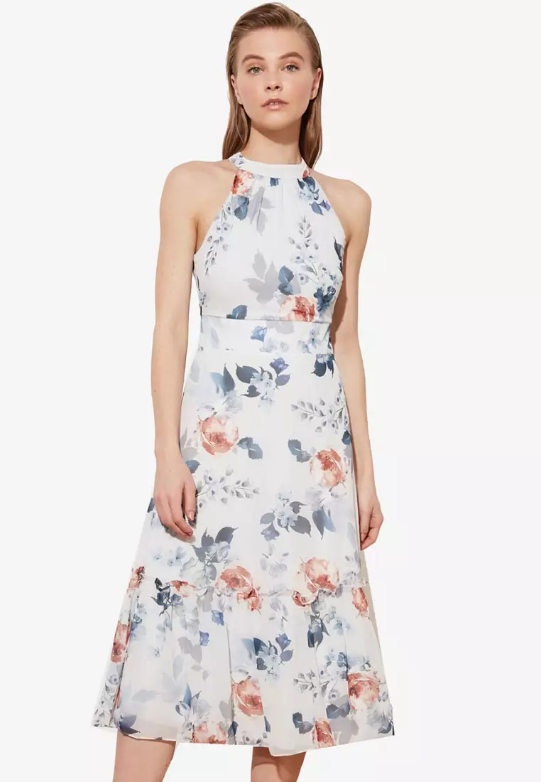 Floral on sale halter dresses