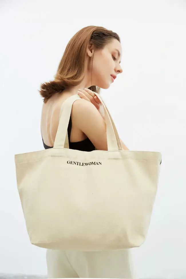 Gentlewoman Canvas Tote Bag Cream