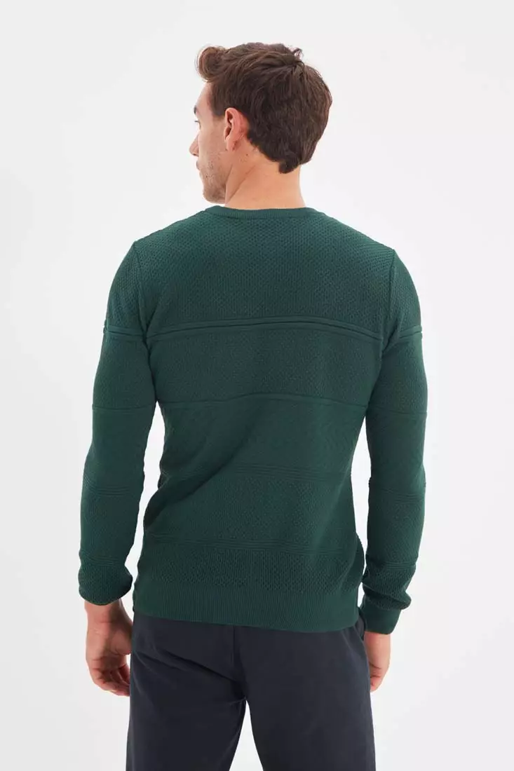 Mens dark deals green sweater