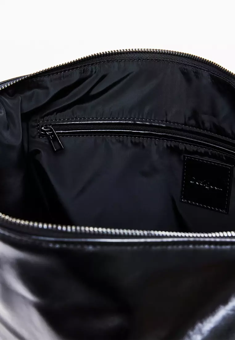 Large shiny woven bag