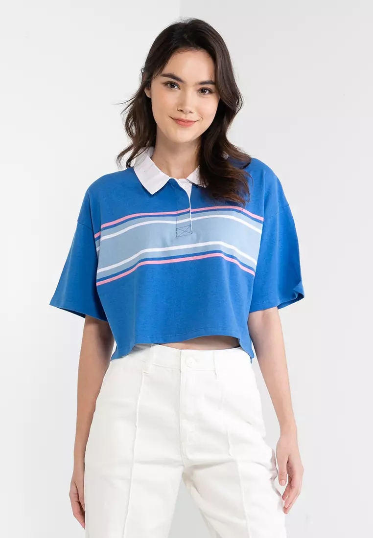 Cropped online rugby jumper