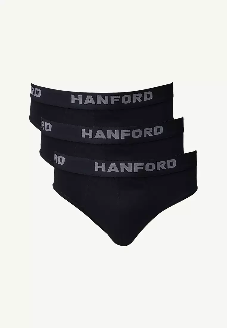 Regular Cotton Men's  Briefs Tuxx - Black (3in1 Pack) S-4X Big Plus Size