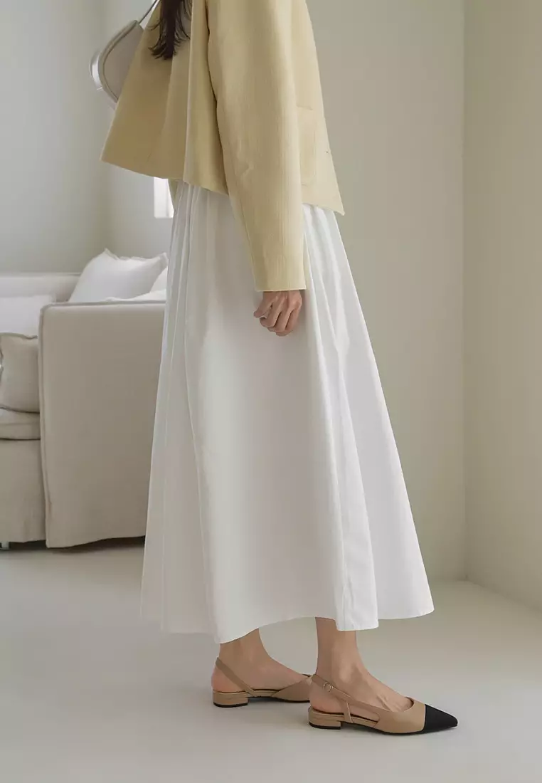 Dalia Slingback Flats (2cm) - Beige