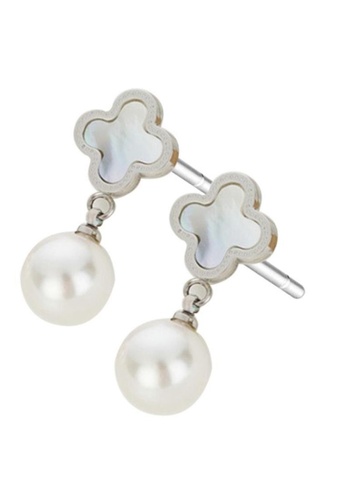 Her Jewellery silver Emily Pearl Earrings (White Gold) -  Made with Premium Japan Imported Titanium with 18K Gold plated 6DF09AC2F52701GS_1