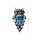 Glamorousky black Brilliant Cute Owl Brooch with Blue Cubic Zirconia 630B1AC83BE4D4GS_2