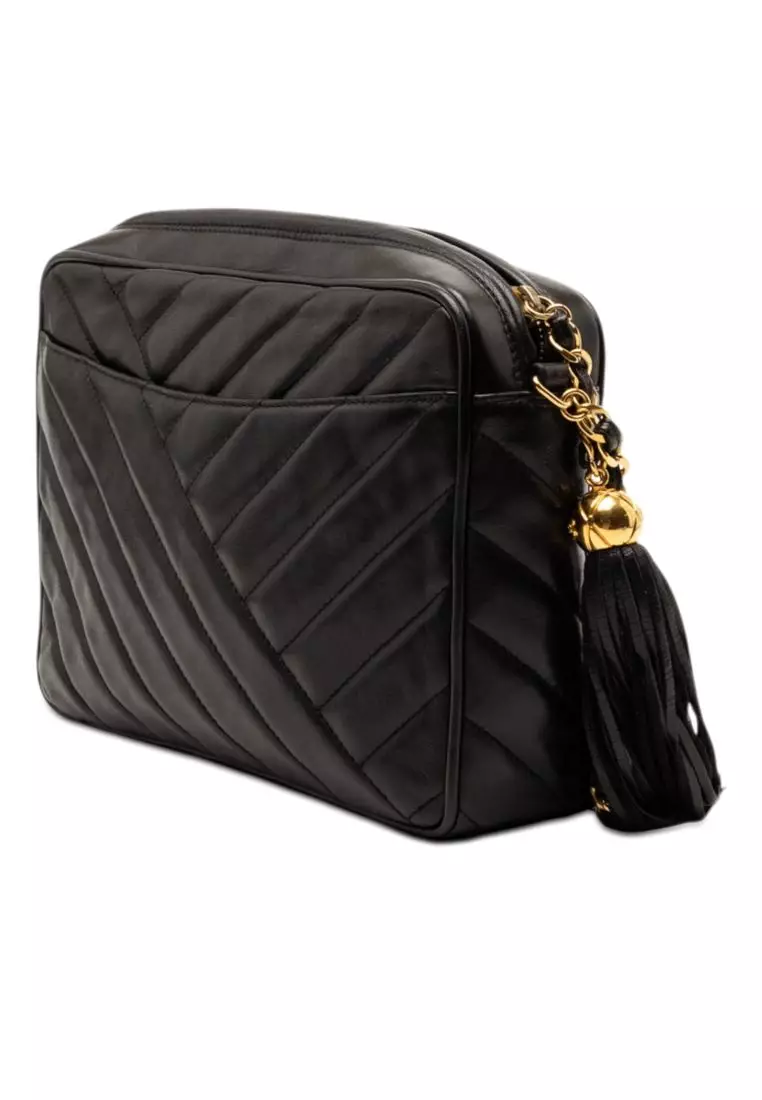 Buy Chanel Pre-Loved Chanel Cc Diagonal Quilted Lambskin Tassel