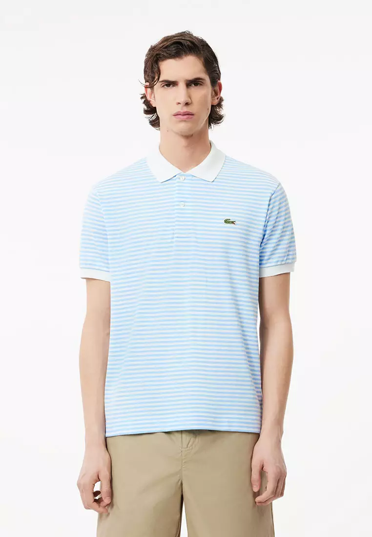 Buy Lacoste Original L.12.12 Striped Cotton Polo Shirt 2024 Online | ZALORA