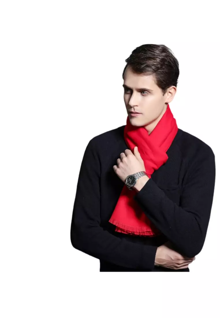 Men's Warm Scarf for Autumn and Winter - Thick Korean Style Long, Versatile Scarf