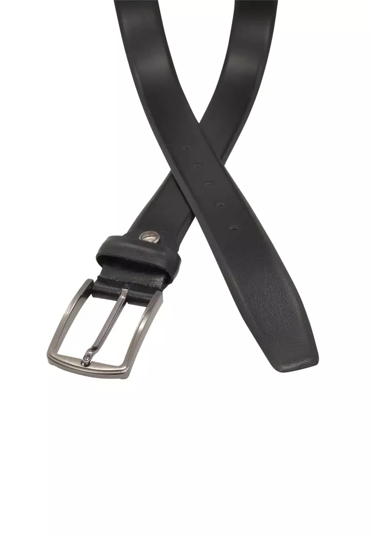 Black Formal Belt Men - Real Leather - Business / Office wear belt - S28 oxhide