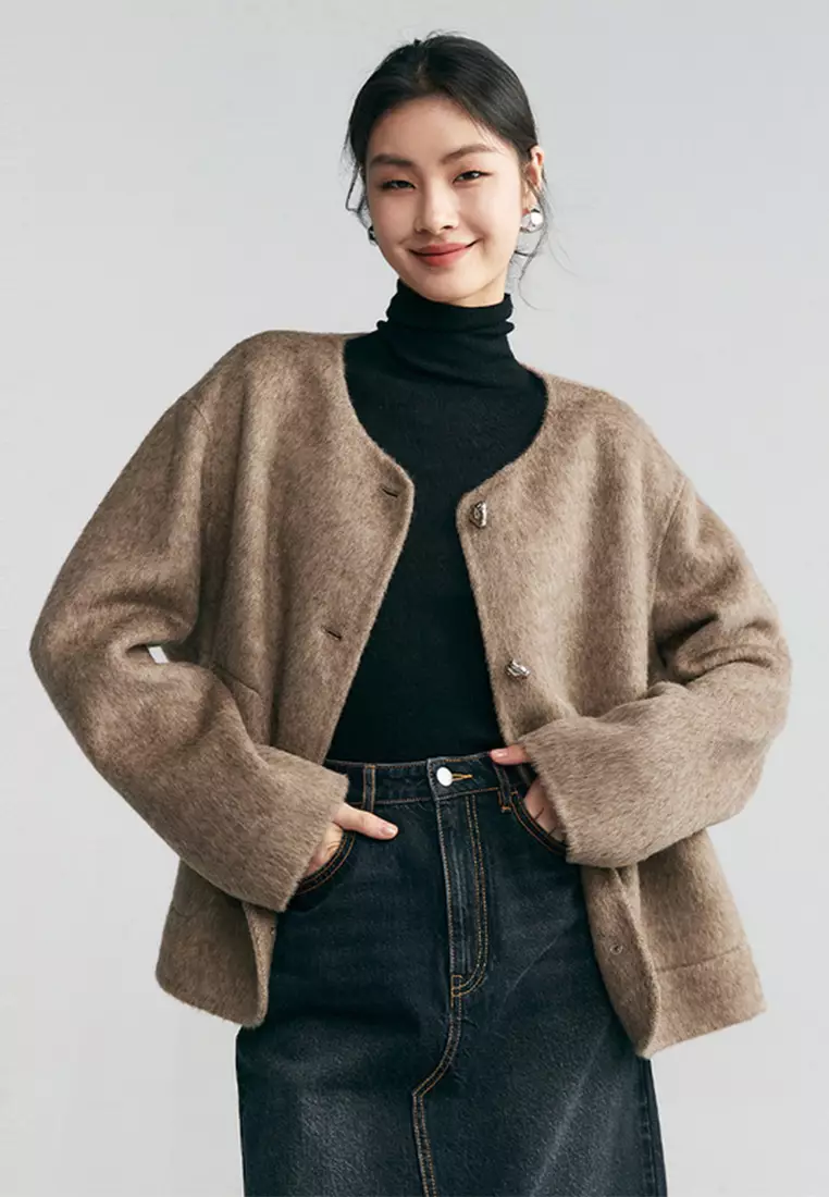 Warm wool shop winter women's coat