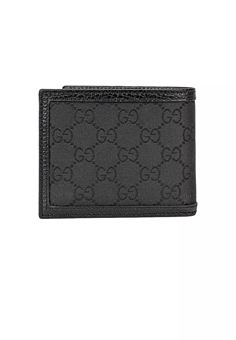 Gucci Black Microguccissima Leather Money Clip Bifold Wallet Gucci