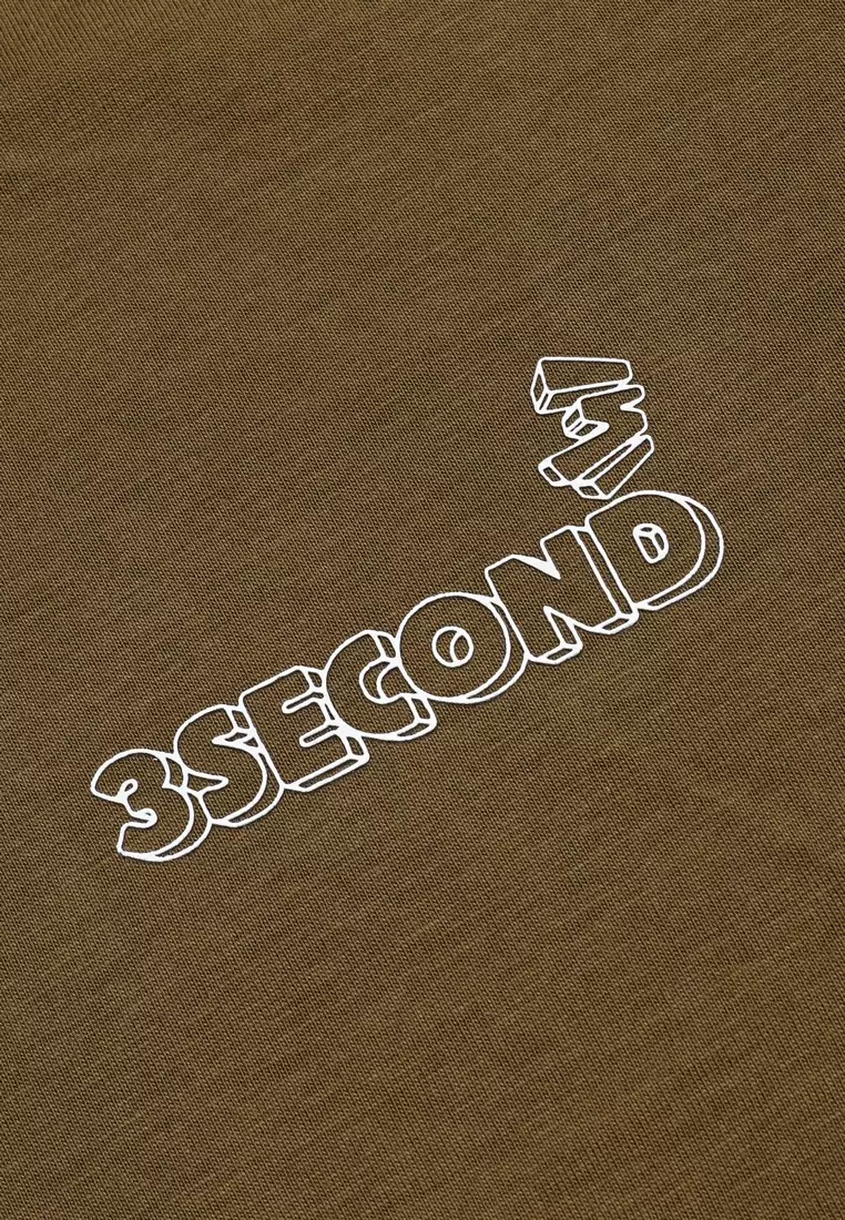 3Second Men's T-Shirt Short Sleeve Regular Fit Cotton Outlined C020426