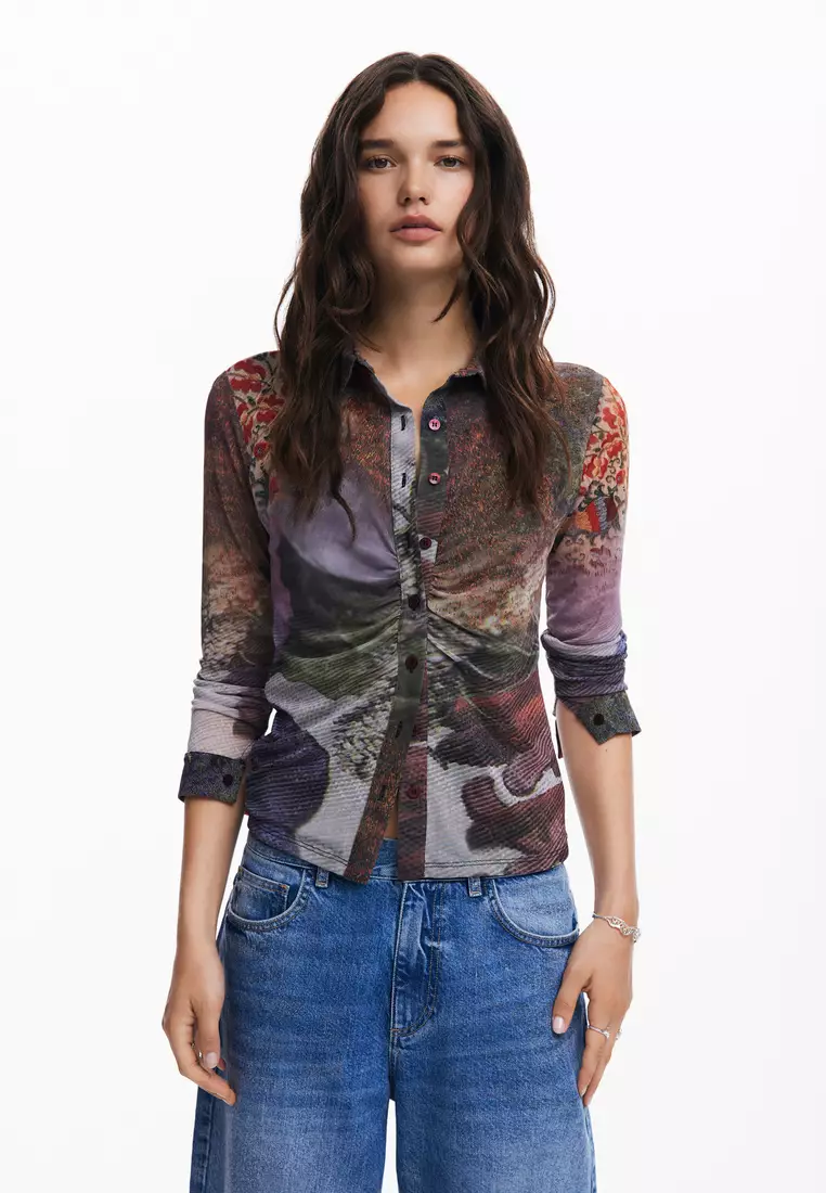 Desigual Woman Long-sleeve T-shirt autumn forest.