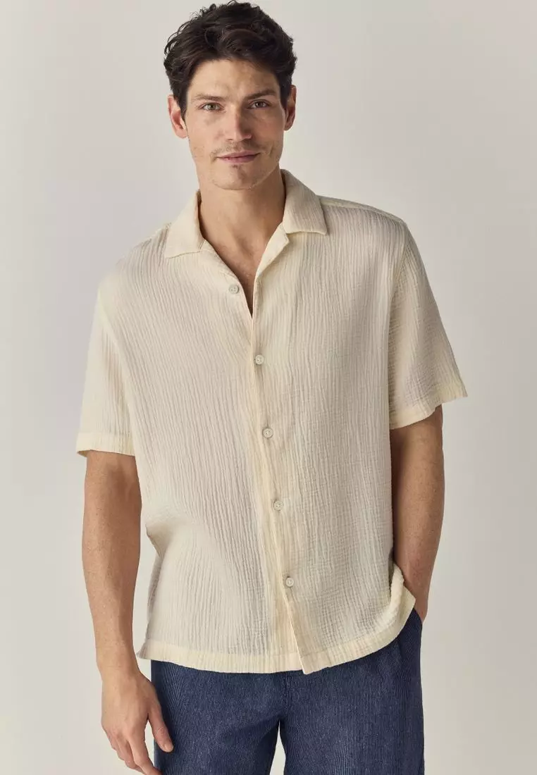 Buy NEXT 100% Cotton Short Sleeve Cheesecloth Shirt 2025 Online