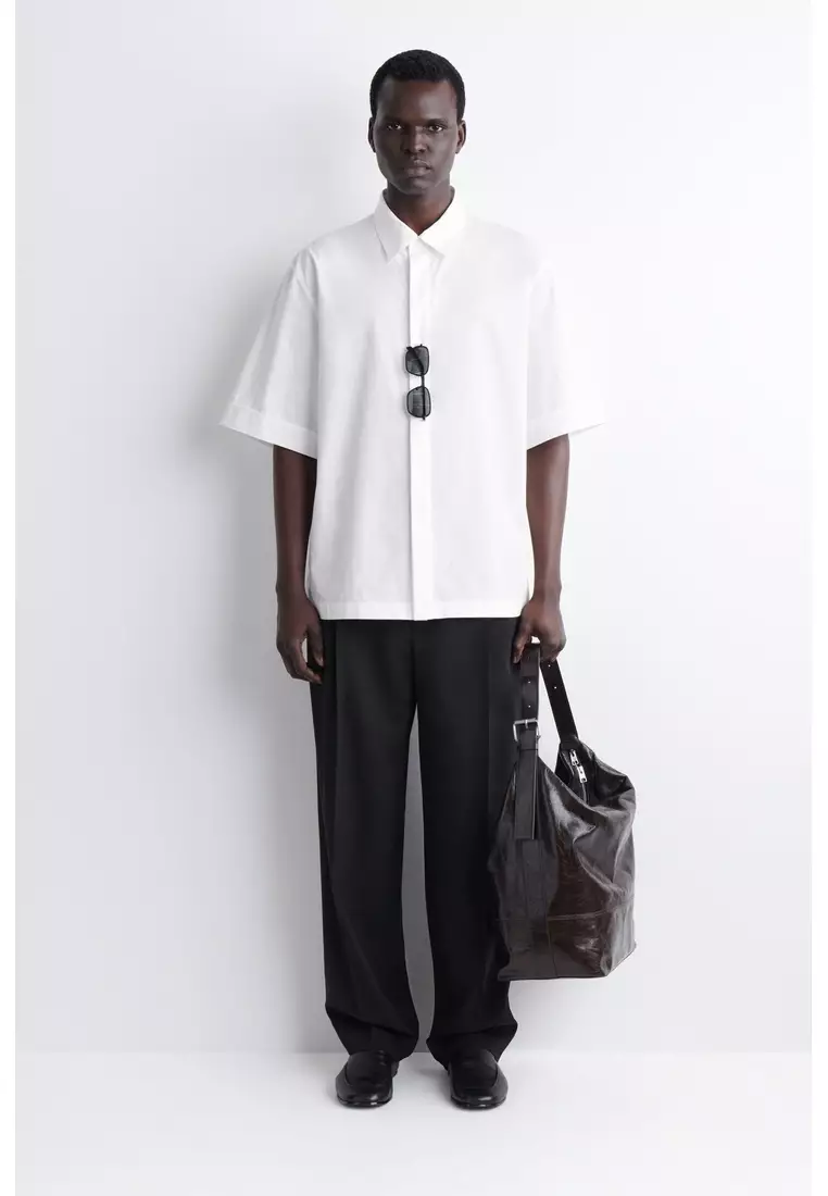 TAILORED SHORT-SLEEVED COTTON SHIRT