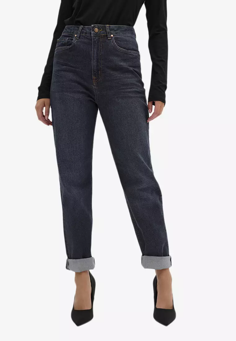 Lee mom clearance straight fit jeans