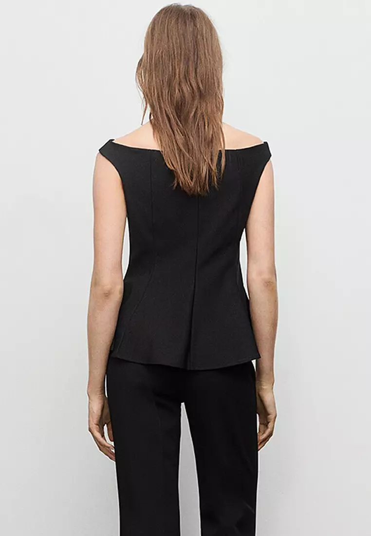 Strapless Peplum Top