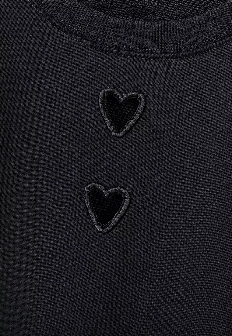 Heart-shape Cutout Sweatshirt