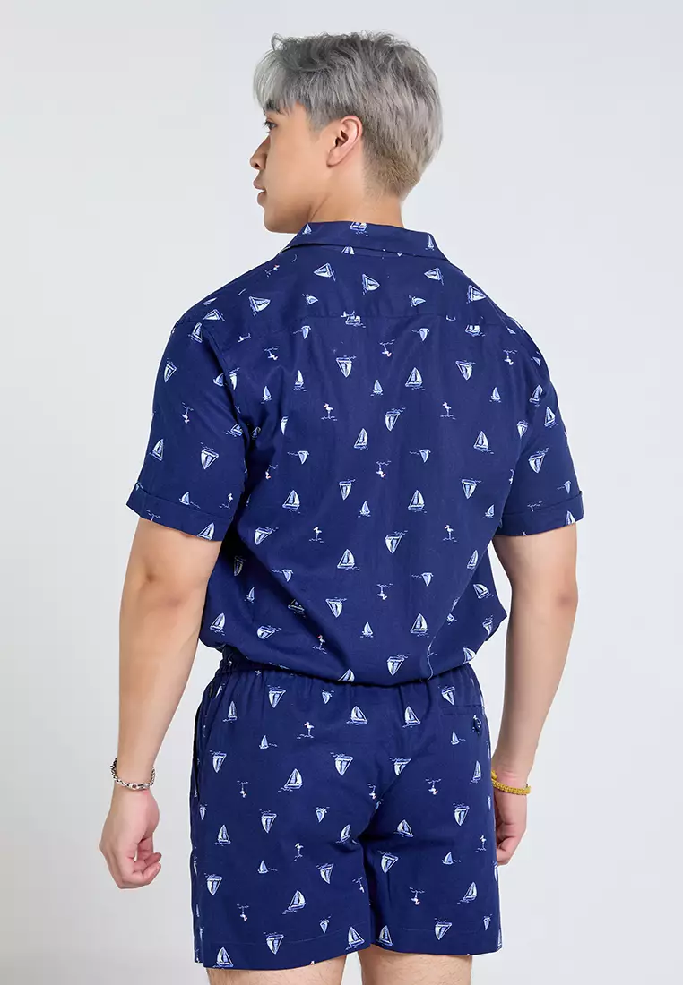 Men’s Short-Sleeve Linen Shirt