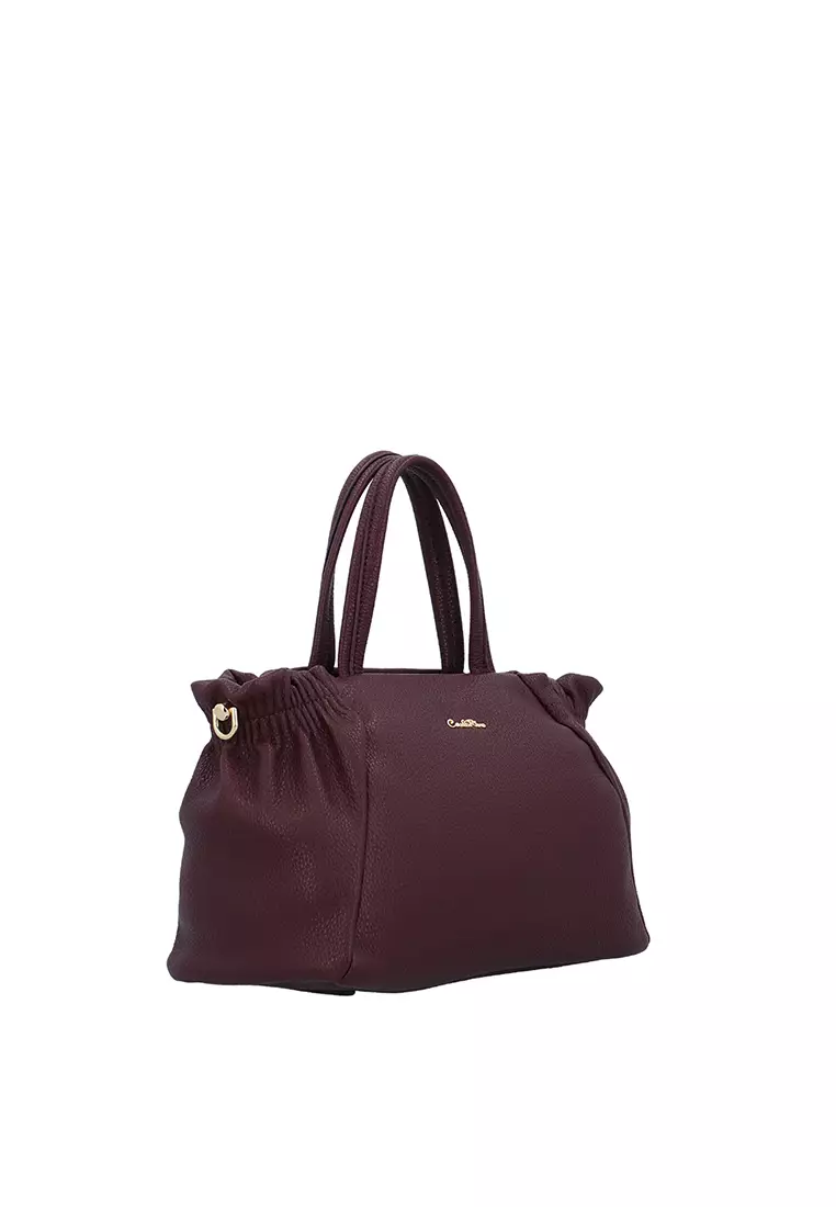 Buy Carlo Rino Terra Top Handle Bag M - Maroon 2026 Online | ZALORA