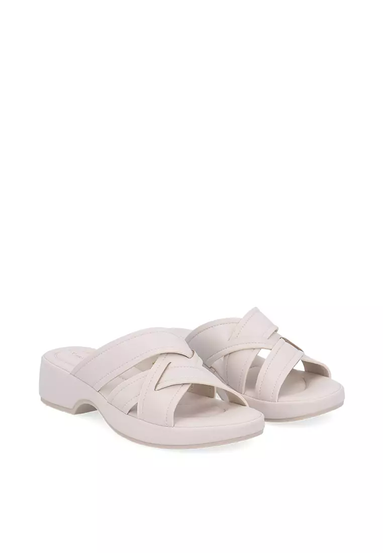 Beige CR Calla Wedge Sandals