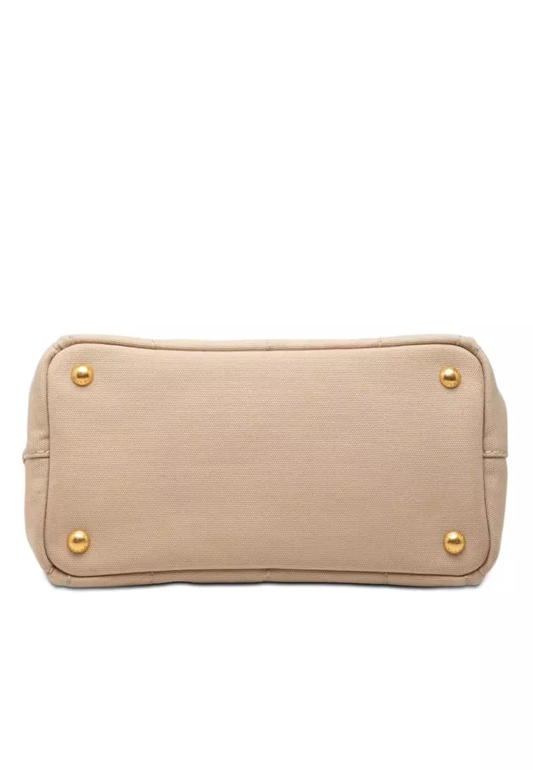 Pre-Loved Prada Small Canvas Canapa Logo Tote