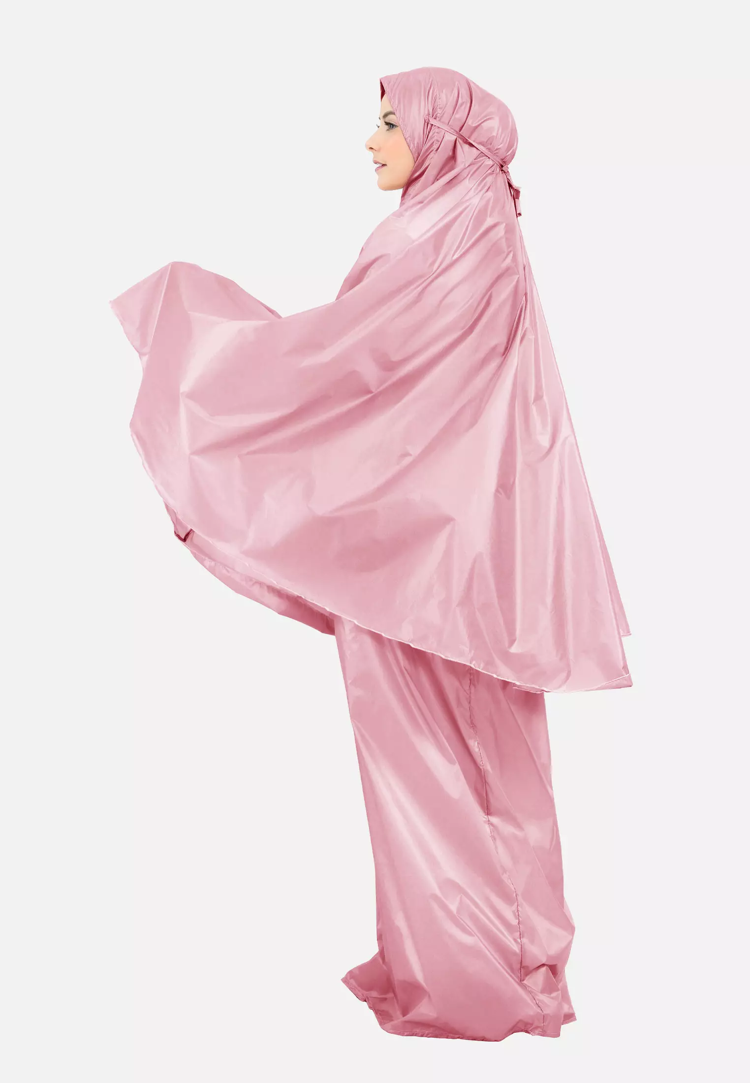 Zelena - Zalina Basic Prayer Set | Mukena Traveling Polos 2in1 - Candy Pink