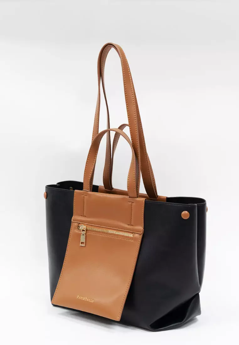 Chloe Color-Block Tote Bag