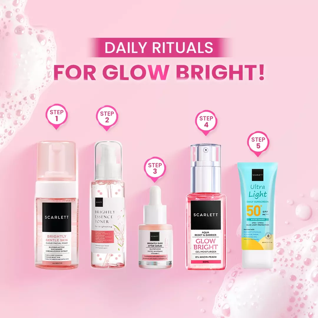 Scarlett Whitening Brightly Gentle Skin Cloud Facial Foam