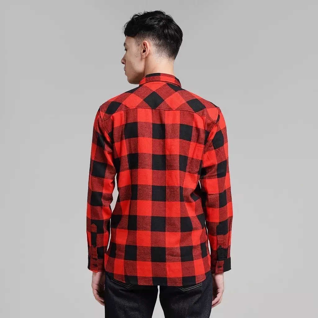 Lee Cooper Flannel Shirt Ethan Red Black