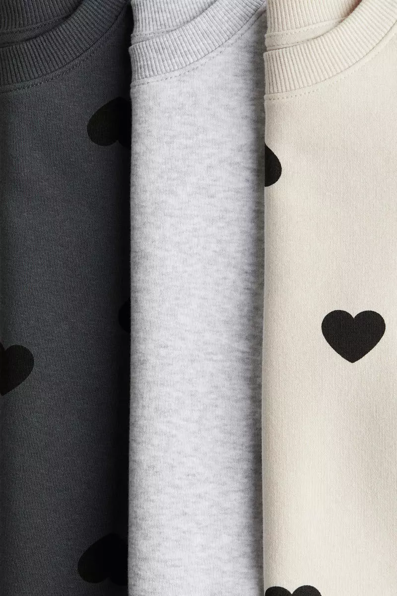 3-pack brushed-inside sweatshirts