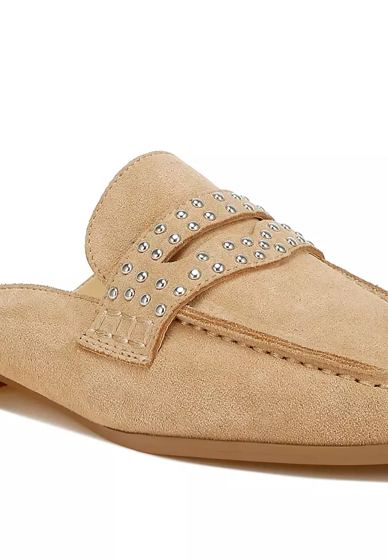 Keledai Tali Penny Berhiaskan Stud dalam Warna Krem