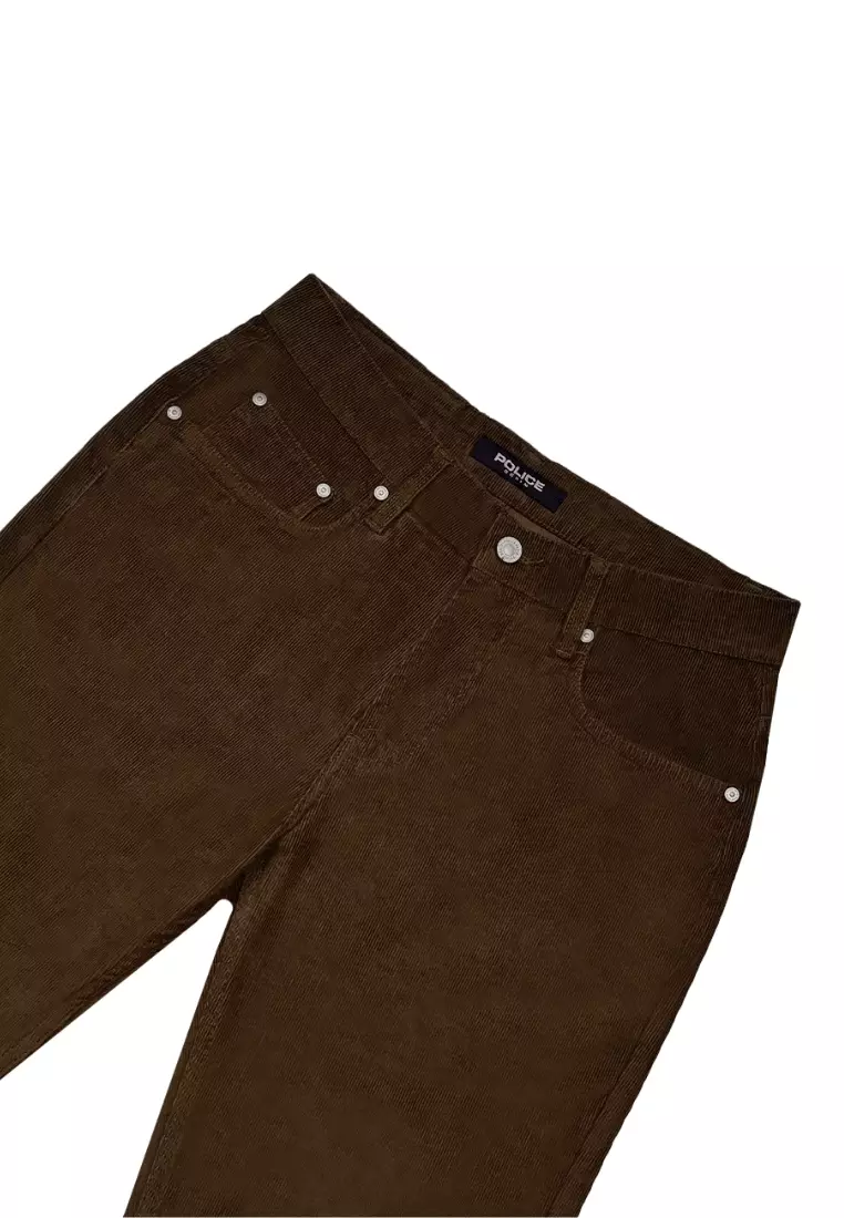 POLICE Celana Corduroy Premium Panjang Regular Fit Pria