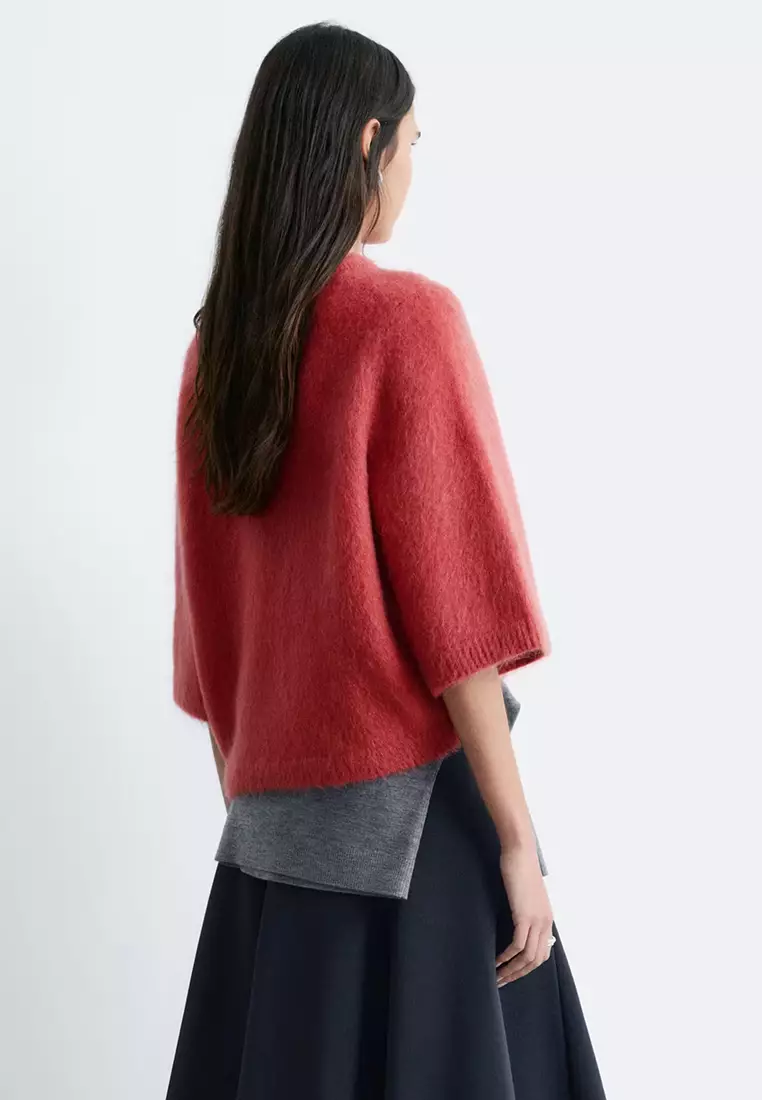 Mohair-Blend Knitted Top