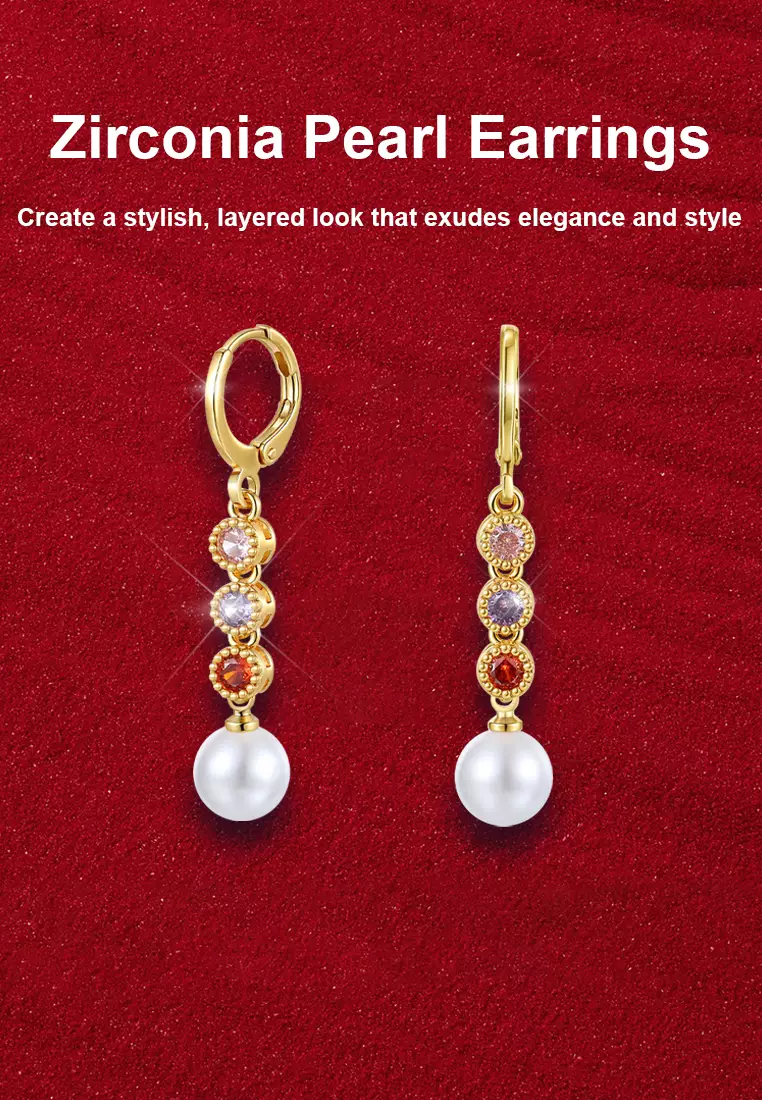 Anting Wanita Original Korea Zircon Pear Earrings Cewek Anting Cewek Anti Karat