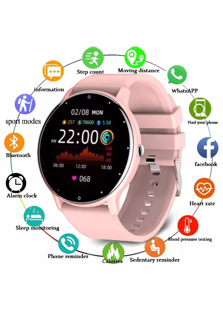 Ladies Smart Watch - Silicon Strap