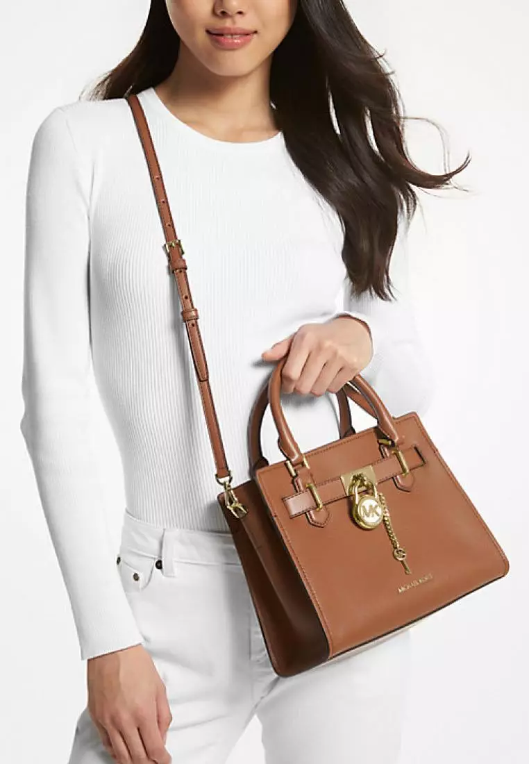 Jual MICHAEL KORS Michael Kors Hamilton Small Leather Satchel