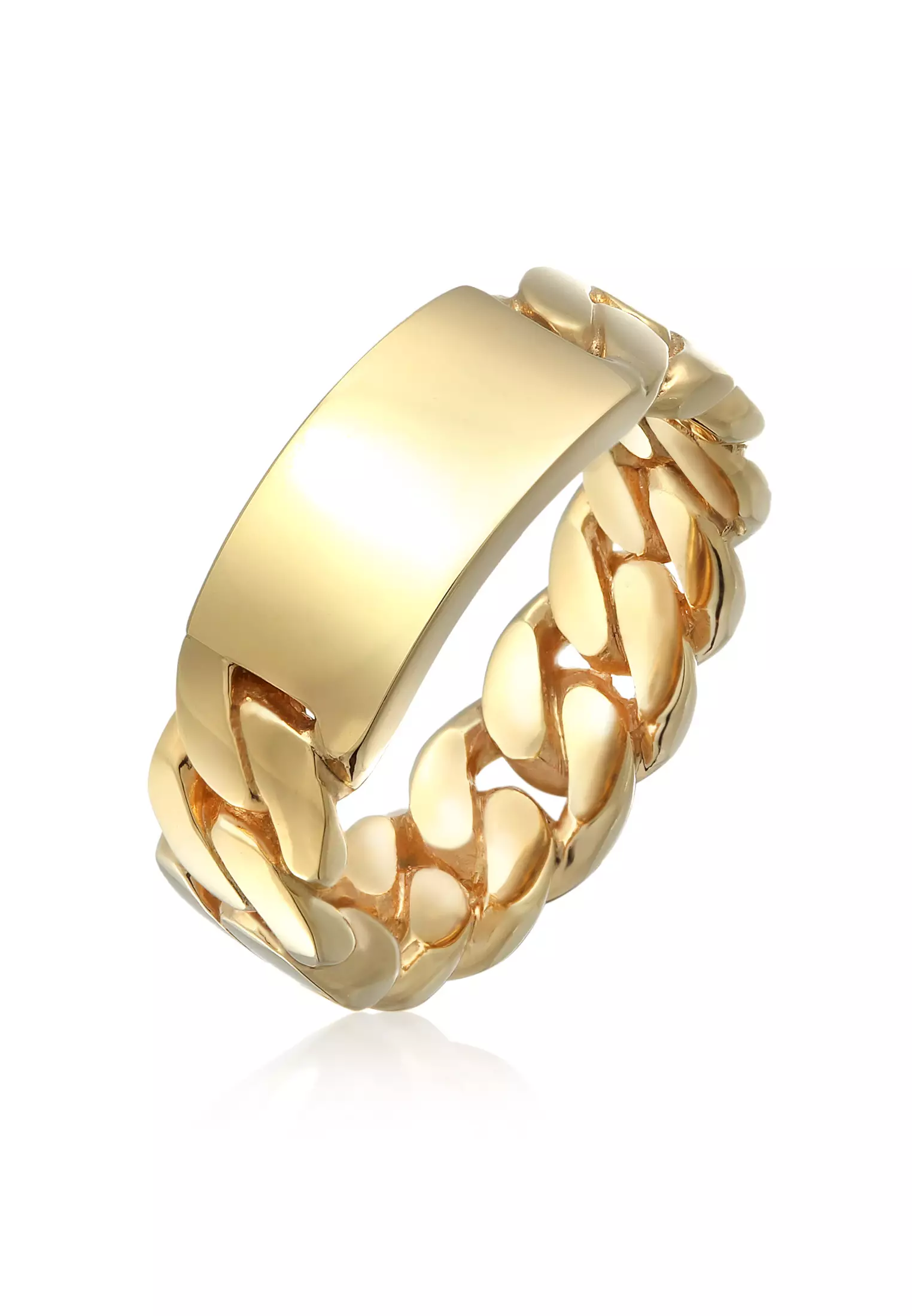 Mens gold store cuban link ring