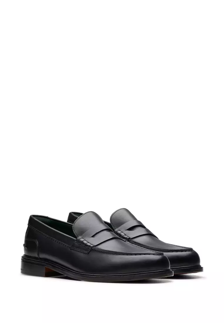 Mens Craft James Lo Loafers - Black Leather