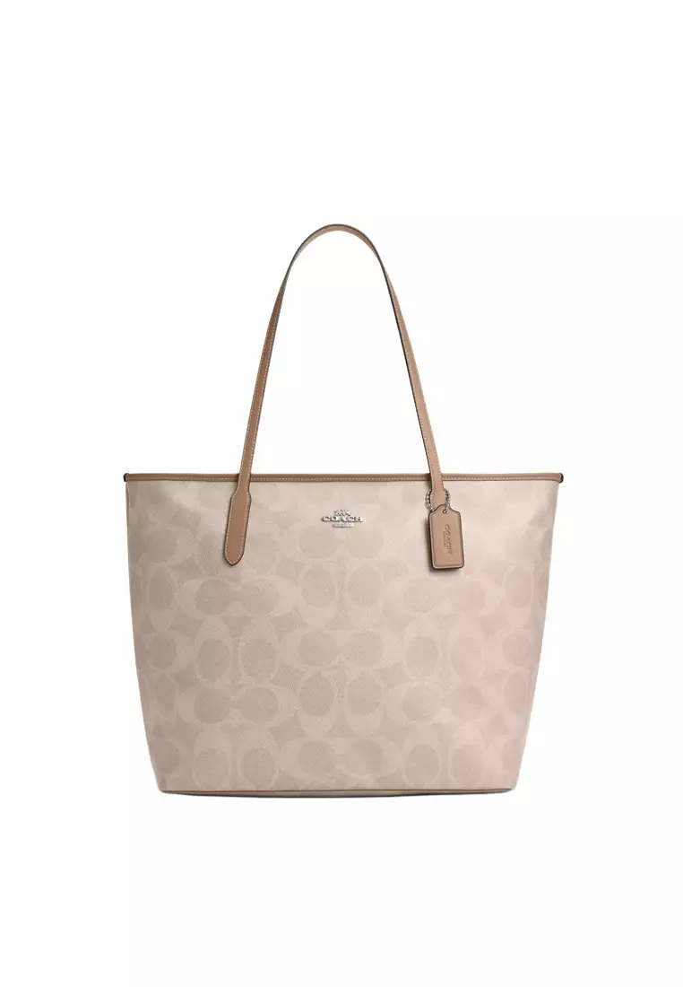 Buy COACH Large City Tote Bag In Maxi Signature Canvas CCD66 2026