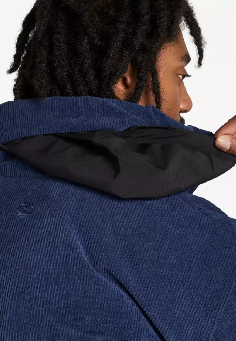 男款燈芯絨防水羽絨外套