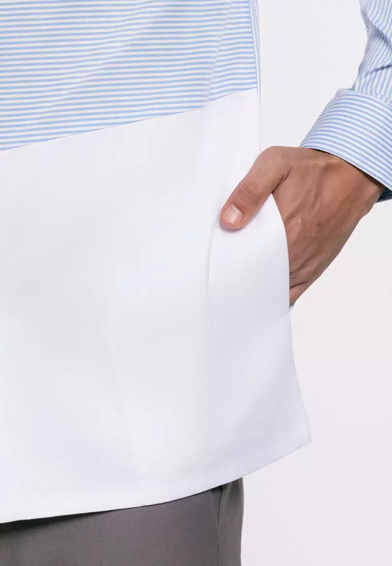 MOC - Kemeja Shanghai Lengan Panjang Pria Sadam - Light Blue