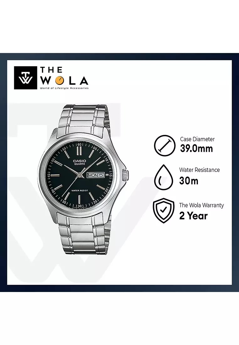 Men's Analog Watch MTP-1239D-1A Silver Stainless Steel Band Watch