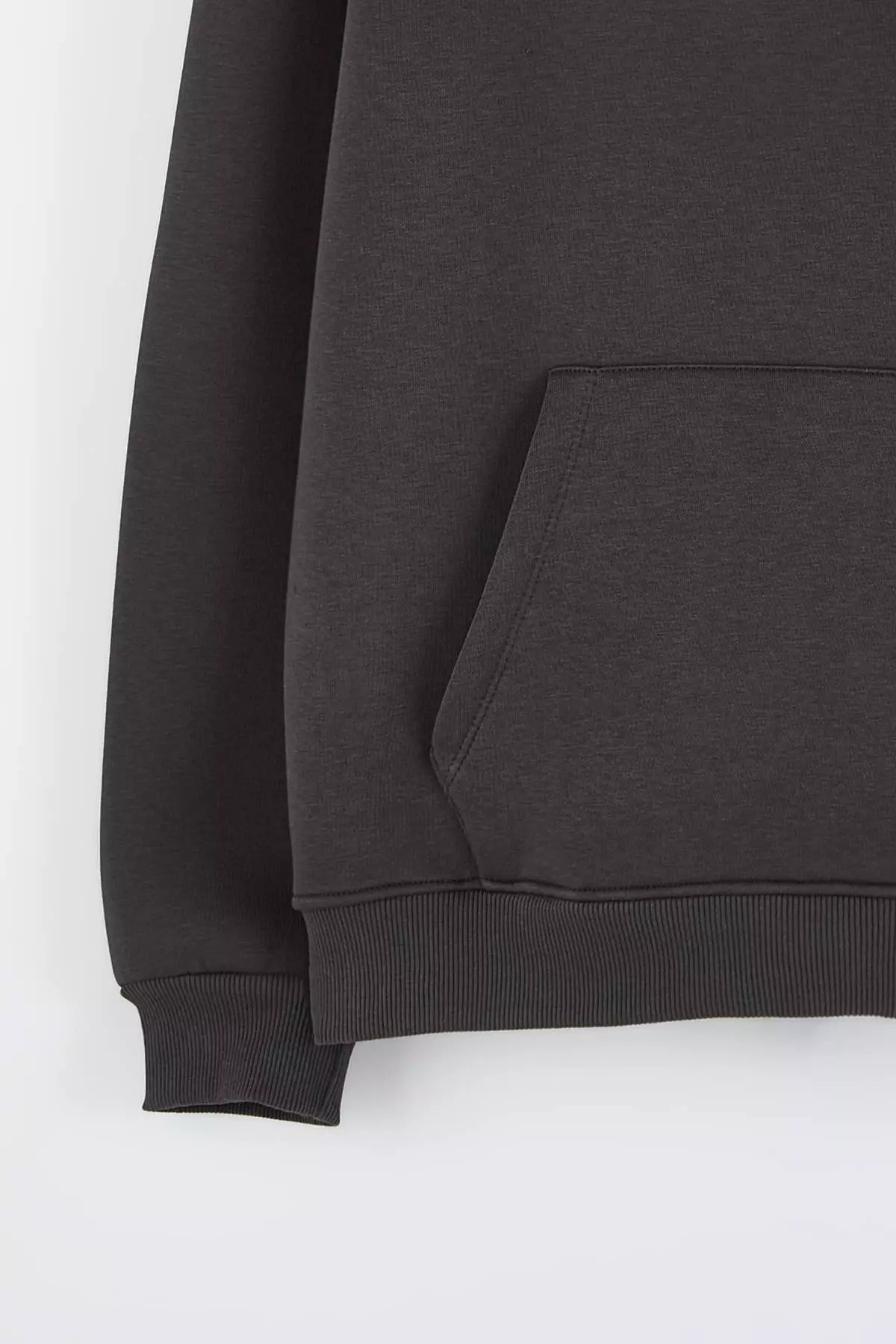 Anthracite Oversize/ Wide Cut Applique Embroidered Sweatshirt Tmnaw26Sw00056