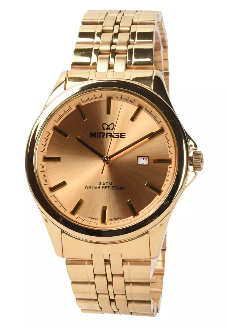 Mirage - Jam Tangan Pria - Gold - Stainless Steel - 8709M-C