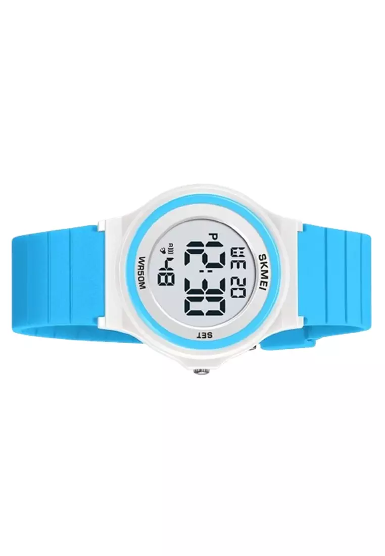 Jam Tangan Wanita 2303 Digital Rubber ORIGINAL - Light Blue